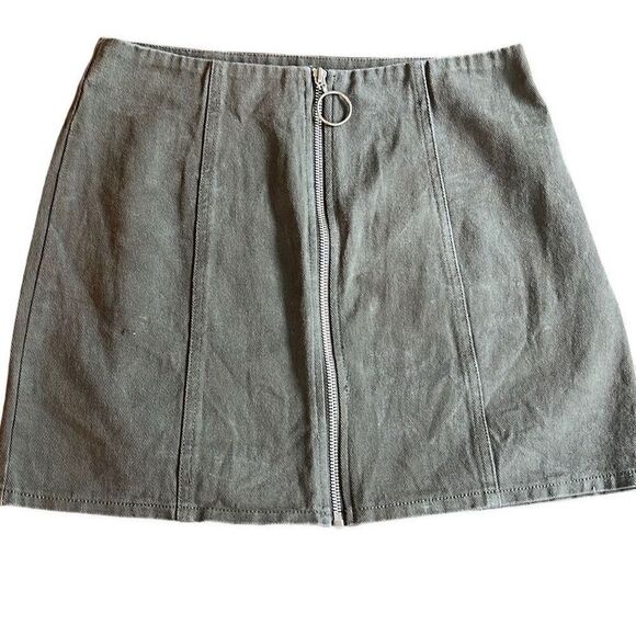 Chloe & Katie olive green zip up skirt - Picture 1 of 5